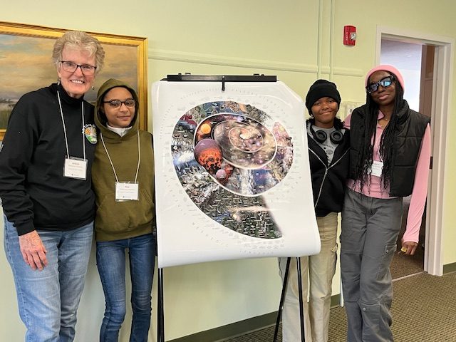 Arlene with her students